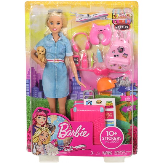 Papusa Barbie Travel Doll FWV25 Mattel