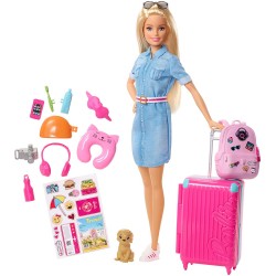 Papusa Barbie Travel Doll FWV25 Mattel