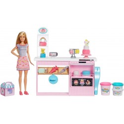 Papusa Barbie set atelier cofetarie Mattel GFP59