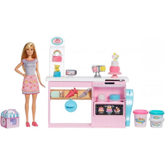 Papusa Barbie set atelier cofetarie Mattel GFP59