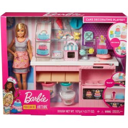 Papusa Barbie set atelier cofetarie Mattel GFP59