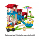 Set constructie Fisher Price din lemn si plastic 75 piese GGV82