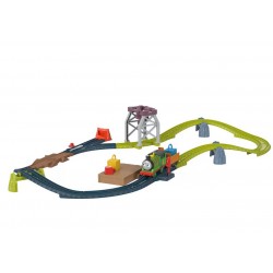 Thomas set de joaca cu locomotiva Percy motorizata si accesorii Mattel HGY78-HGY80