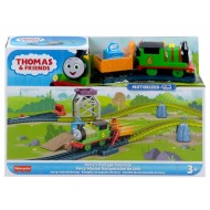Thomas set de joaca cu locomotiva Percy motorizata si accesorii Mattel HGY78-HGY80
