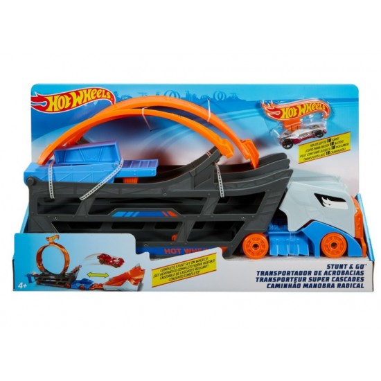 Hot Wheels camion cu pista Stunt N Go Mattel GCK38