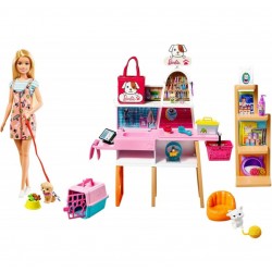 Set Barbie magazin accesorii animale Mattel GRG90