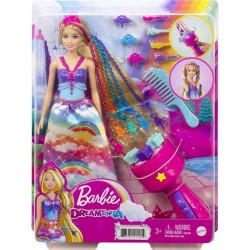 Barbie papusa printesa cu impletituri fabuloase Mattel GTG00