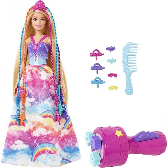 Barbie papusa printesa cu impletituri fabuloase Mattel GTG00