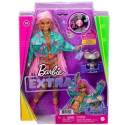 Papusa Barbie Extra cu codite impletite Mattel GXF09