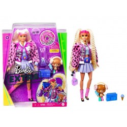 Papusa Barbie Extra blonda cu codite Mattel GYJ77