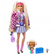 Papusa Barbie Extra blonda cu codite Mattel GYJ77
