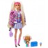 Papusa Barbie Extra blonda cu codite Mattel GYJ77