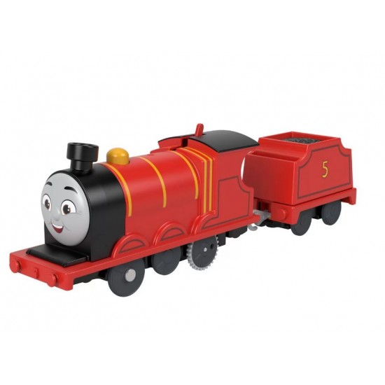 Thomas locomotiva motorizata JAMES cu vagon Mattel HFX96-HDY70