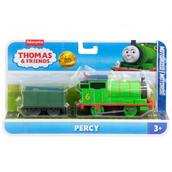 Thomas locomotiva motorizata Percy cu vagon Mattel HFX96-JGF94