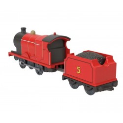 Thomas locomotiva motorizata James cu vagon Mattel HFX96-JGF95