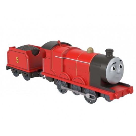 Thomas locomotiva motorizata James cu vagon Mattel HFX96-JGF95