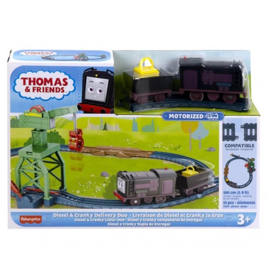 Thomas set de joaca motorizat cu locomotivele Diesel si Cranky Mattel HGY78-HHW05