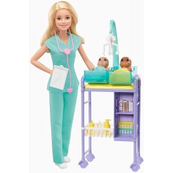 Papusa Barbie set doctor pediatru Mattel DHB63-GKH23