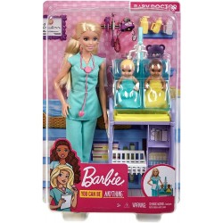 Papusa Barbie set doctor pediatru Mattel DHB63-GKH23