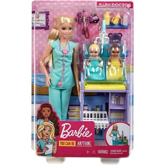Papusa Barbie set doctor pediatru Mattel DHB63-GKH23