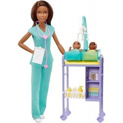 Papusa Barbie set doctor pediatru Mattel DHB63-GKH24