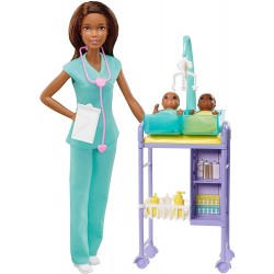 Papusa Barbie set doctor pediatru Mattel DHB63-GKH24