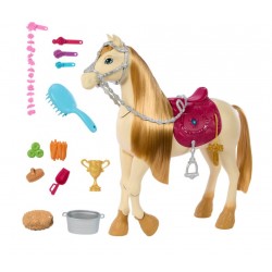 Calut cu sunete si accesorii Barbie-The Great Horse Chase Mattel HXJ42