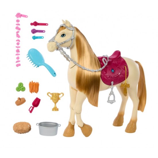 Calut cu sunete si accesorii Barbie-The Great Horse Chase Mattel HXJ42