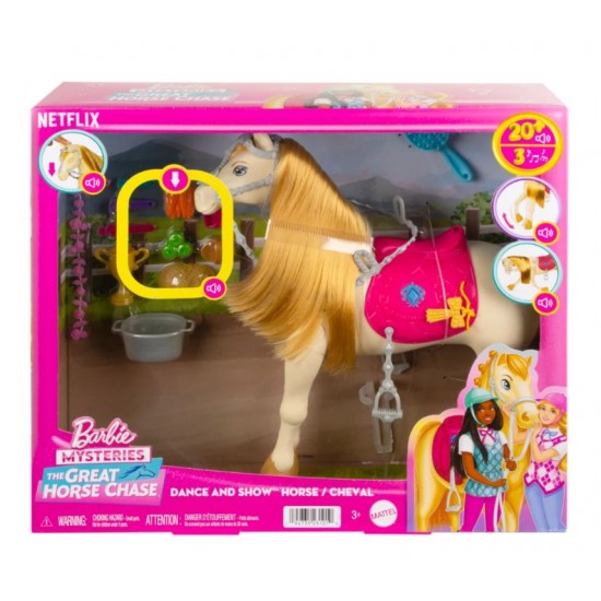 Calut cu sunete si accesorii Barbie-The Great Horse Chase Mattel HXJ42