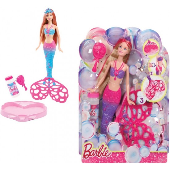 Papusa Barbie sirena si baloane de sapun cff49