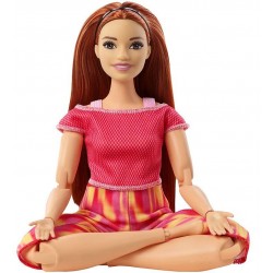 Papusa Mattel Barbie Yoga Made To Move cu 22 articulatii FTG80-GXF07