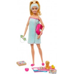 Papusa Barbie Wellness cu figurina si accesorii Mattel GKH73-GJG55
