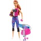 Papusa Barbie Wellness la sala de sport cu figurina si accesorii Mattel GKH73-GJG57