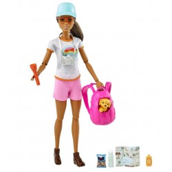 Papusa Barbie in drumetie cu accesorii Mattel GKH73-GRN66