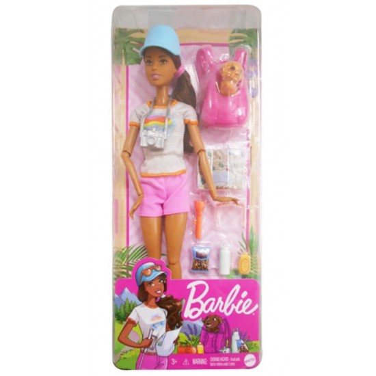 Papusa Barbie in drumetie cu accesorii Mattel GKH73-GRN66