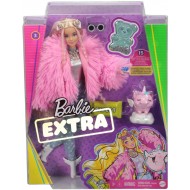 Papusa Barbie Extra cu geaca roz si porc unicorn Mattel GRN27-GRN28