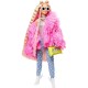 Papusa Barbie Extra cu geaca roz si porc unicorn Mattel GRN27-GRN28