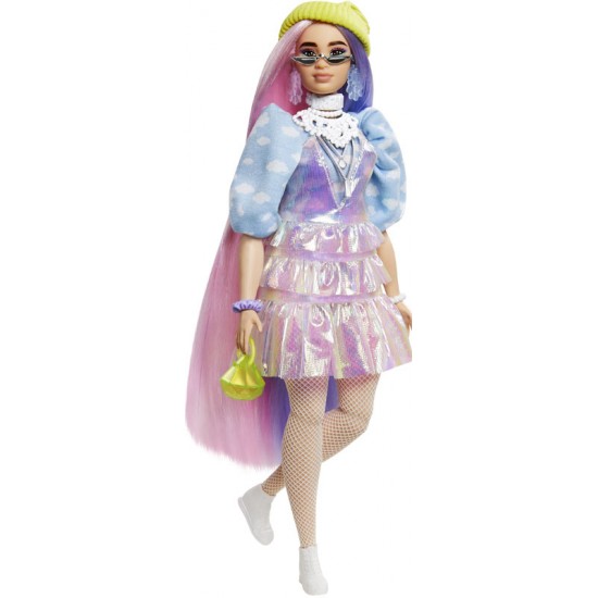 Papusa Barbie Extra cu par roz si un catelus Mattel GRN27-GVR05