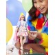 Papusa Barbie Extra cu par roz si un catelus Mattel GRN27-GVR05