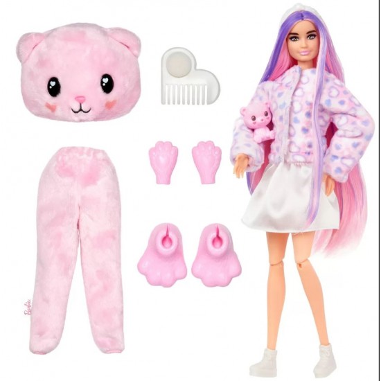 Barbie Papusa Barbie Cutie Reveal Ursulet Mattel HKR04