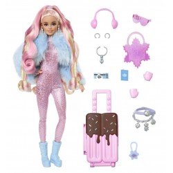 Papusa Barbie Extra Fly blonda la munte Mattel HPB16