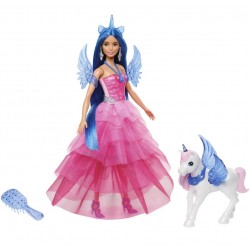Set papusa Barbie cu unicorn Mattel HRR16