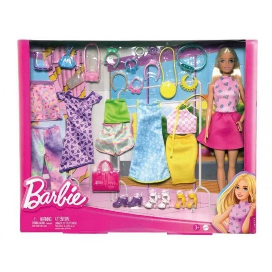 Papusa Barbie cu haine de schimb Mattel HkB07