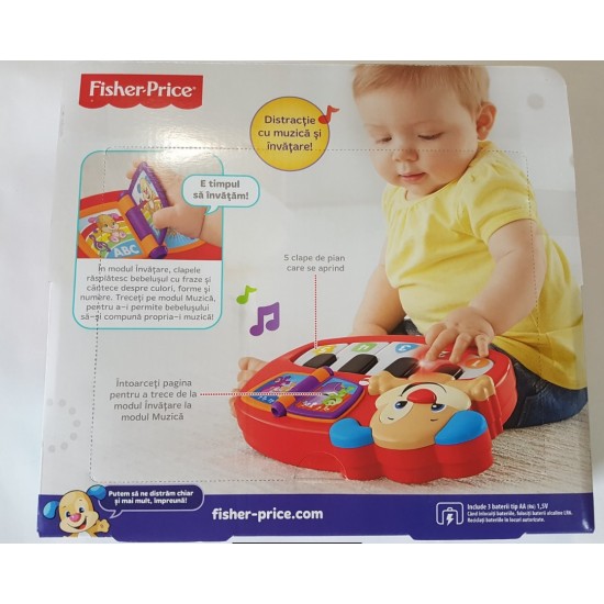 Pianul catelusului Fisher-price in limba romana