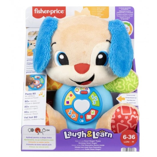 Fisher-price Catelus interactiv Rade si invata in limba romana Mattel JFD24