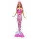 Papusa Barbie blonda suvite mov in costum rosu