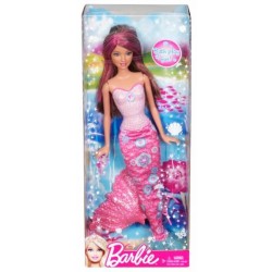 Papusa Barbie satena in costum roz