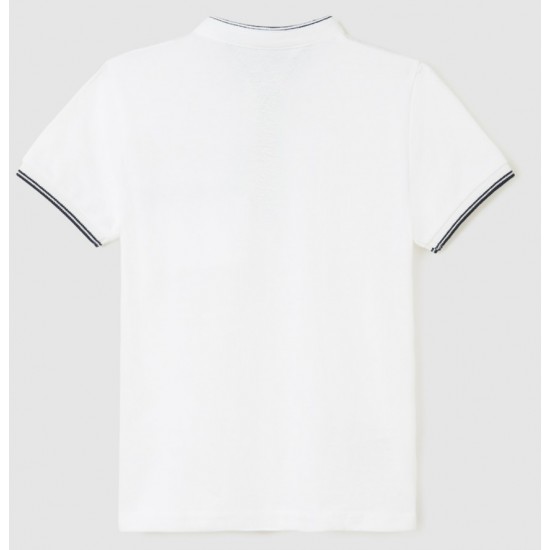 Mayoral tricou polo alb baieti 6101-30
