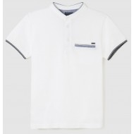 Mayoral tricou polo alb baieti 6101-30
