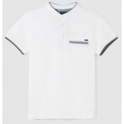 Mayoral tricou polo alb baieti 6101-30